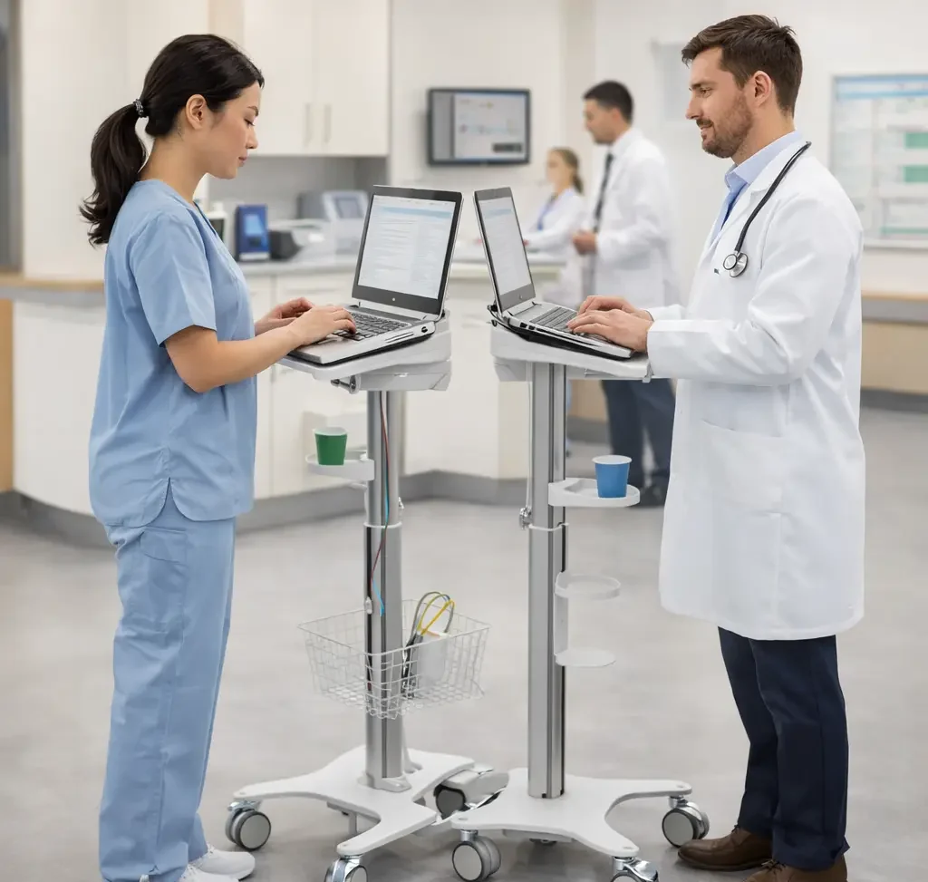 carro para portatil ajustable y antirrobo movar 2 opt