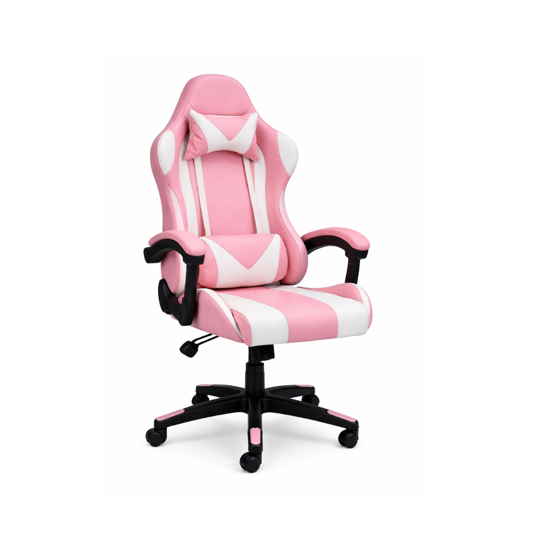 silla gamer hawker con reposapies rosada movar colombia